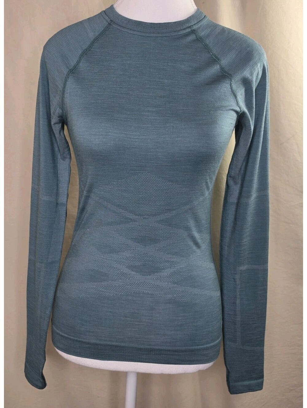 Smartwool Intraknit Base Layer Crew XS Teal Merino All Season